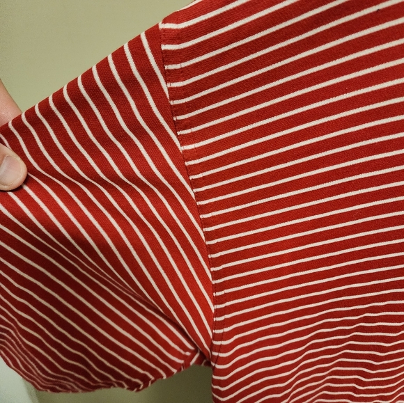 Cutter And Buck Cotton Red And White Large Striped Polo. Old Course St. Andrews. - Picture 3 of 9